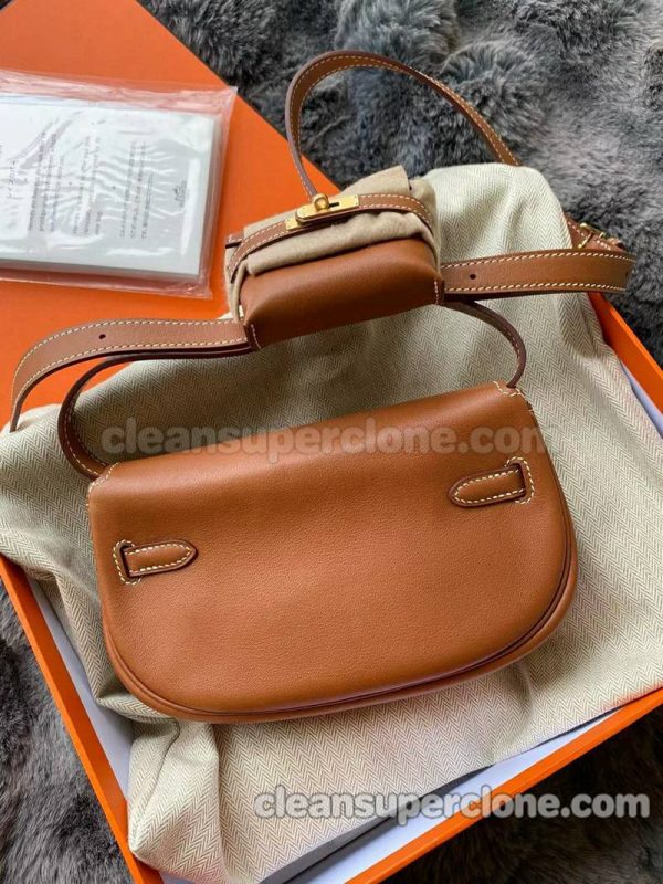 Hermes bag Super Clone picture and price brown Waist Shoulder Crossbody cowhide women 2