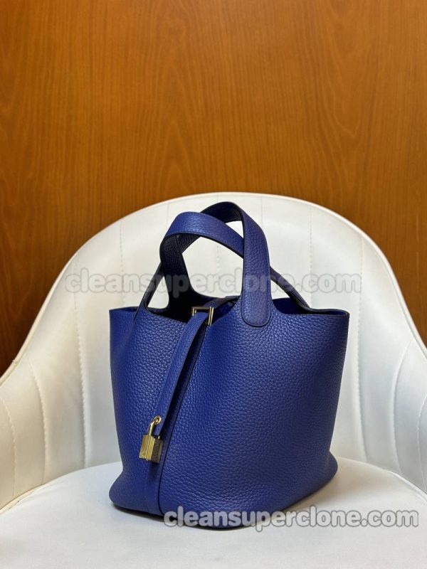 Hermes bag Super Clone picture and price Electric blue Handbag cowhide women 2