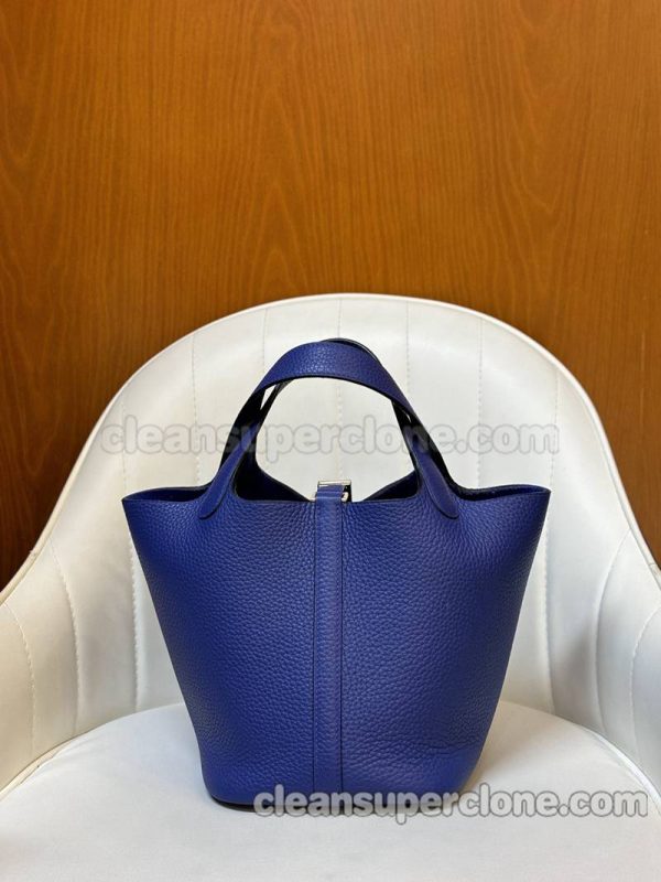 Hermes bag Super Clone picture and price Electric blue Handbag cowhide women 3