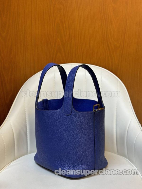 Hermes bag Super Clone picture and price Electric blue Handbag cowhide women 8