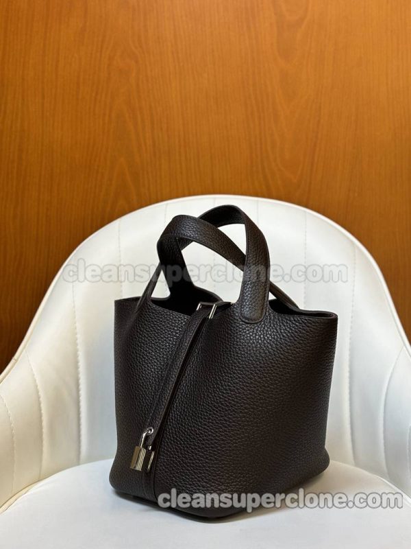 Handbag bag replica details and pricing Ebony Hermes cowhide women 4