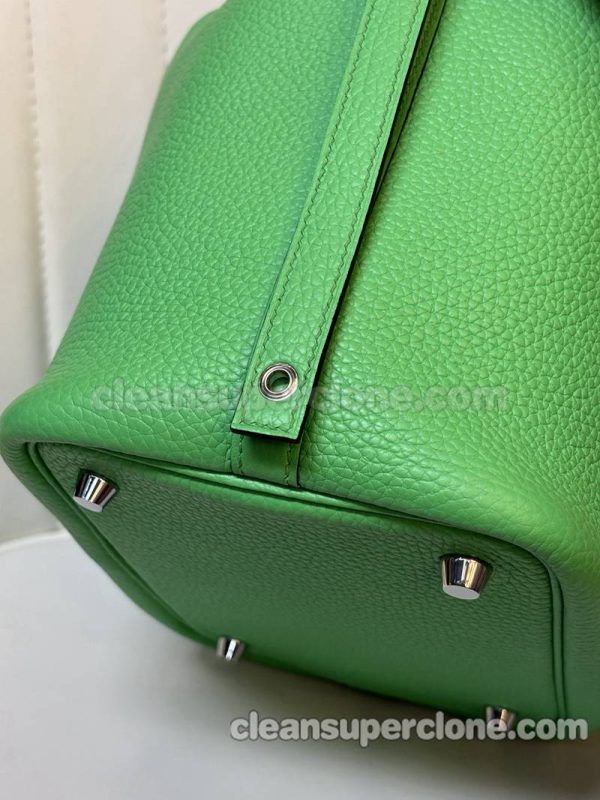 cowhide bag 1:1 Copy description and price Comic green Hermes Handbag women 7