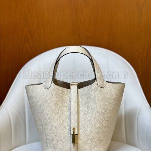 Handbag bag replica details and pricing Cream white Hermes cowhide women