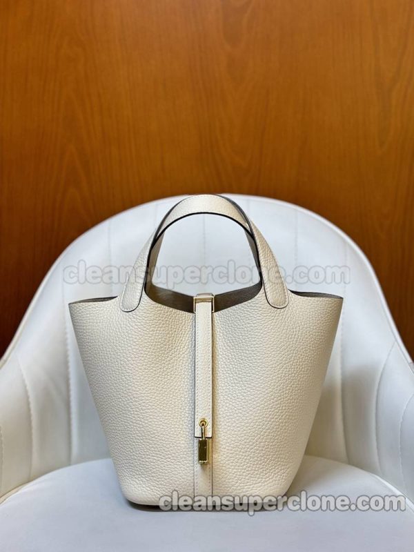 Handbag bag replica details and pricing Cream white Hermes cowhide women