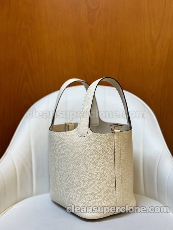 Handbag bag replica details and pricing Cream white Hermes cowhide women 2