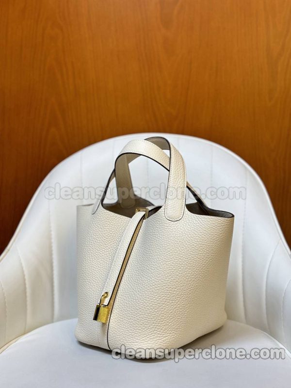 Handbag bag replica details and pricing Cream white Hermes cowhide women 3