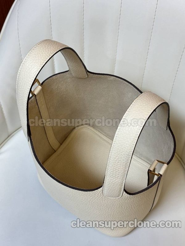 Handbag bag replica details and pricing Cream white Hermes cowhide women 8