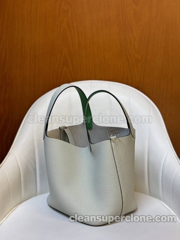 Handbag bag replica details and pricing Grey Hermes cowhide women 8