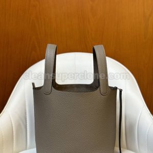 Handbag bag replica details and pricing Asphalt grey Hermes cowhide women