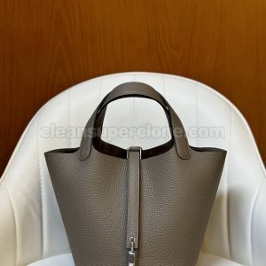 Handbag bag replica details and pricing Asphalt grey Hermes cowhide women 3