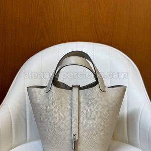 Hermes bag Super Clone picture and price Glacier white Handbag cowhide women 8