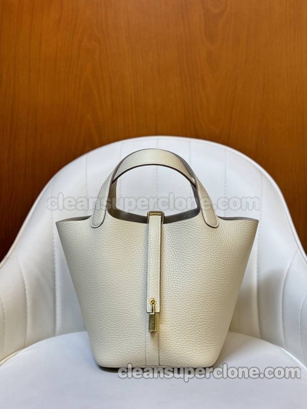 Handbag bag replica details and pricing Milkshake white Hermes cowhide women