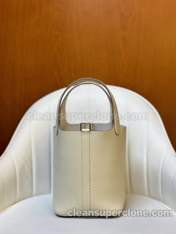 Handbag bag replica details and pricing Milkshake white Hermes cowhide women 2