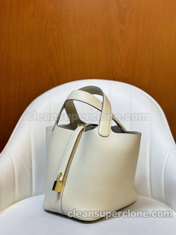 Handbag bag replica details and pricing Milkshake white Hermes cowhide women 3