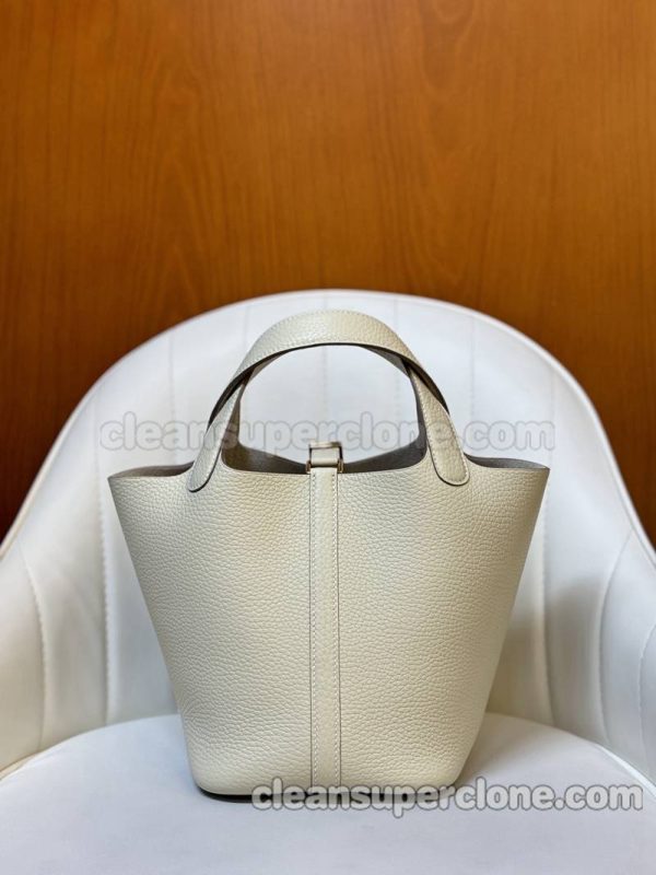 Handbag bag replica details and pricing Milkshake white Hermes cowhide women 4