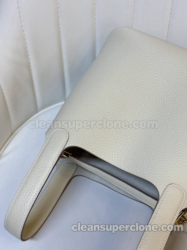 Handbag bag replica details and pricing Milkshake white Hermes cowhide women 5