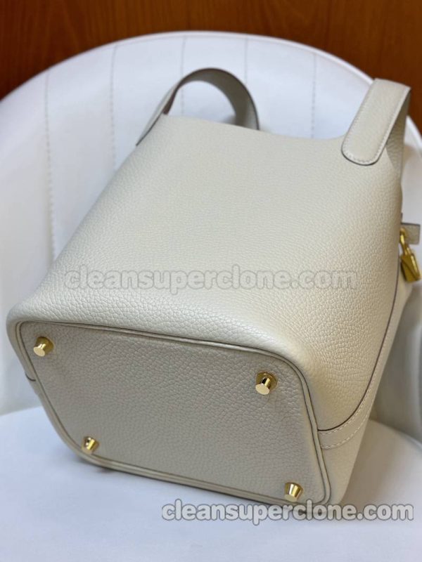 Handbag bag replica details and pricing Milkshake white Hermes cowhide women 6