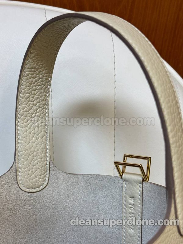 Handbag bag replica details and pricing Milkshake white Hermes cowhide women 7