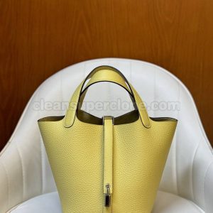 Handbag bag replica details and pricing Lemon yellow Hermes cowhide women