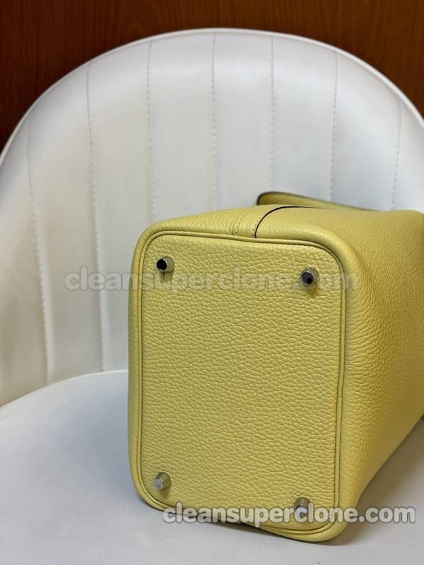 Handbag bag replica details and pricing Lemon yellow Hermes cowhide women 4