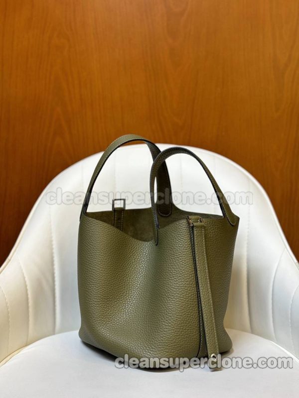 Hermes bag Super Clone picture and price Sage Green Handbag cowhide women 9