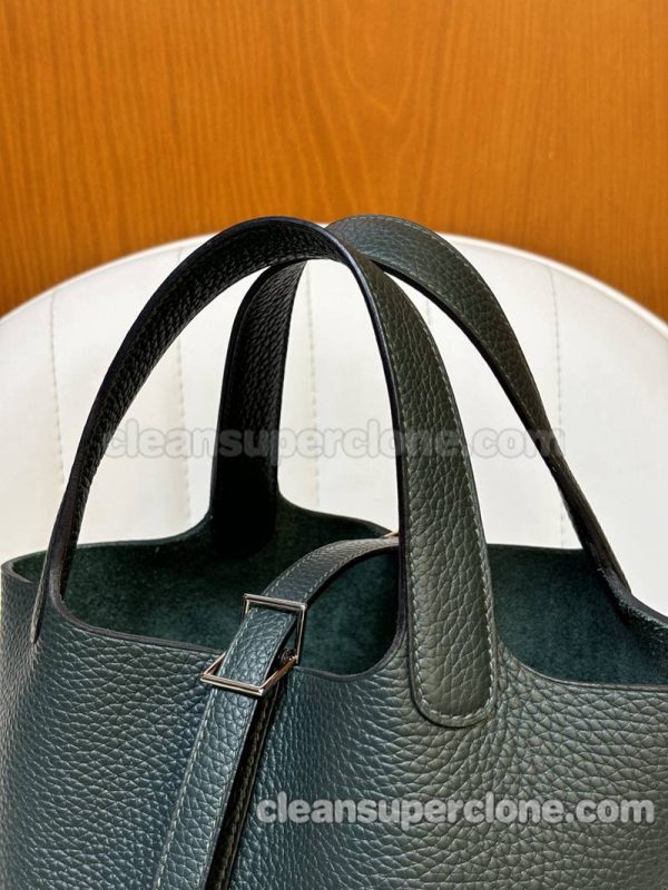 Handbag bag replica details and pricing Cypress green Hermes cowhide women 9