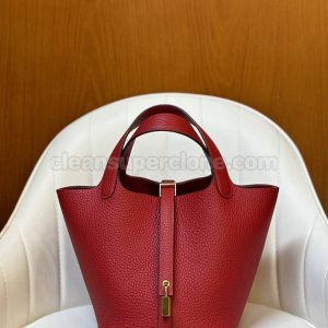 Hermes bag Super Clone picture and price red Handbag cowhide women