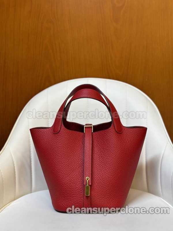 Hermes bag Super Clone picture and price red Handbag cowhide women