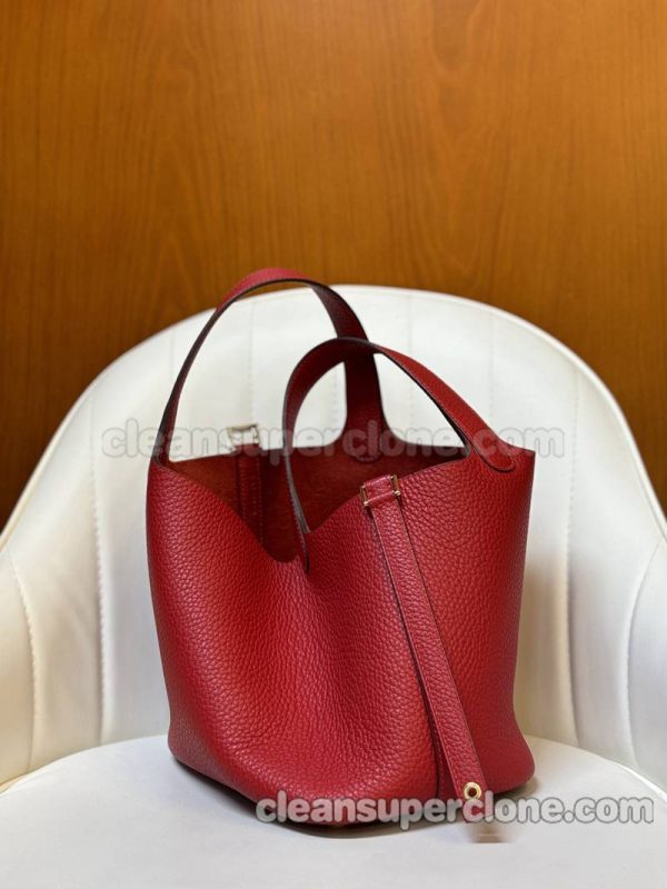 Hermes bag Super Clone picture and price red Handbag cowhide women 2