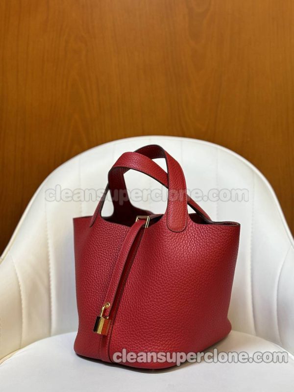 Hermes bag Super Clone picture and price red Handbag cowhide women 5