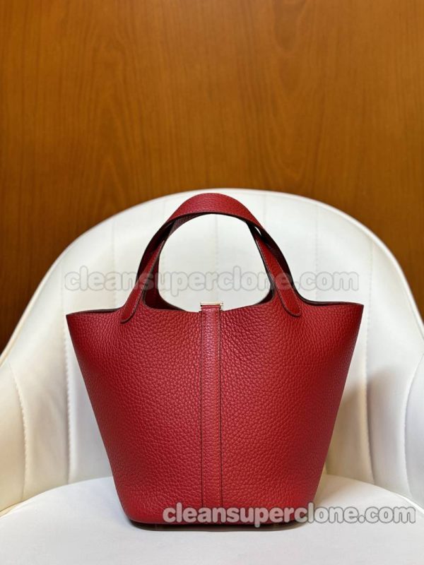 Hermes bag Super Clone picture and price red Handbag cowhide women 6