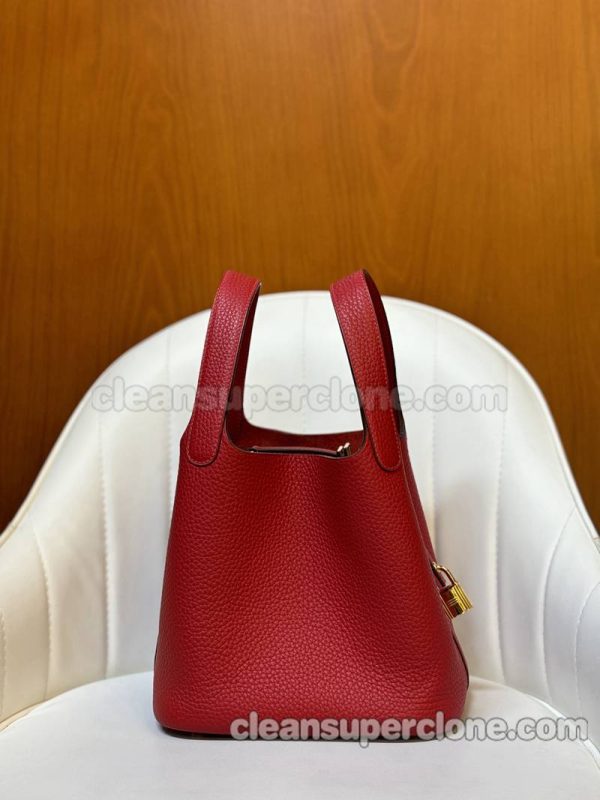 Hermes bag Super Clone picture and price red Handbag cowhide women 7