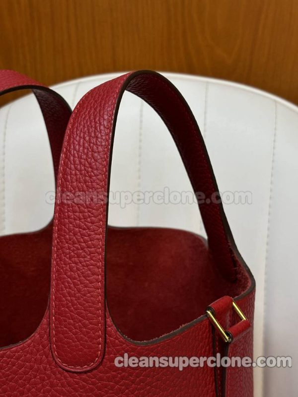 Hermes bag Super Clone picture and price red Handbag cowhide women 9