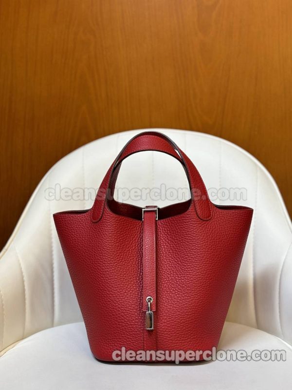 Handbag bag replica details and pricing red Hermes cowhide women