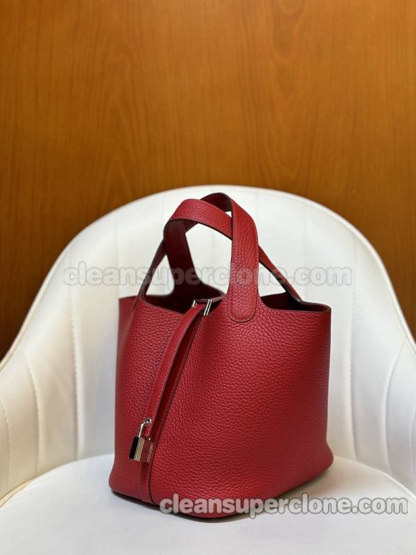 Handbag bag replica details and pricing red Hermes cowhide women 2