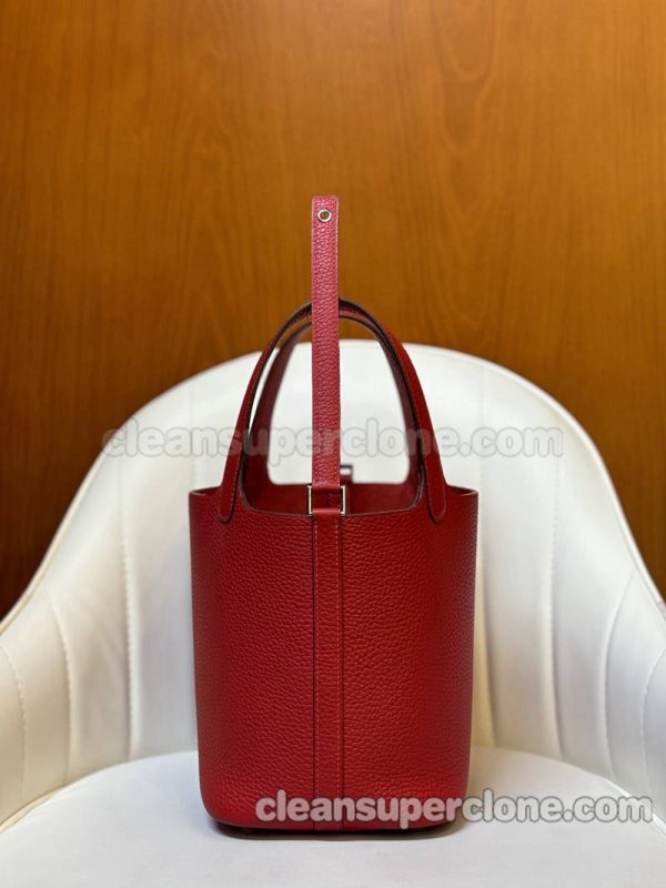 Handbag bag replica details and pricing red Hermes cowhide women 3