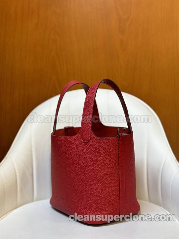 Handbag bag replica details and pricing red Hermes cowhide women 4