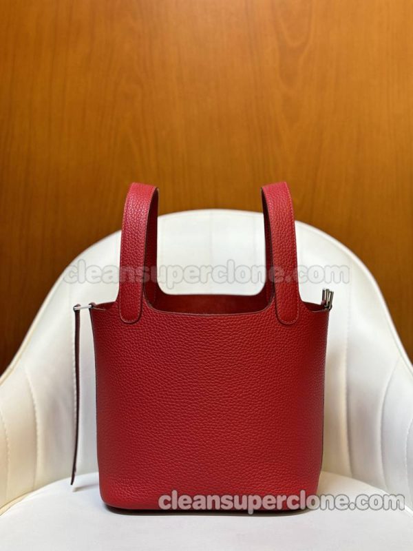 Handbag bag replica details and pricing red Hermes cowhide women 5