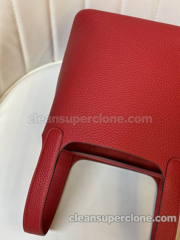 Handbag bag replica details and pricing red Hermes cowhide women 6