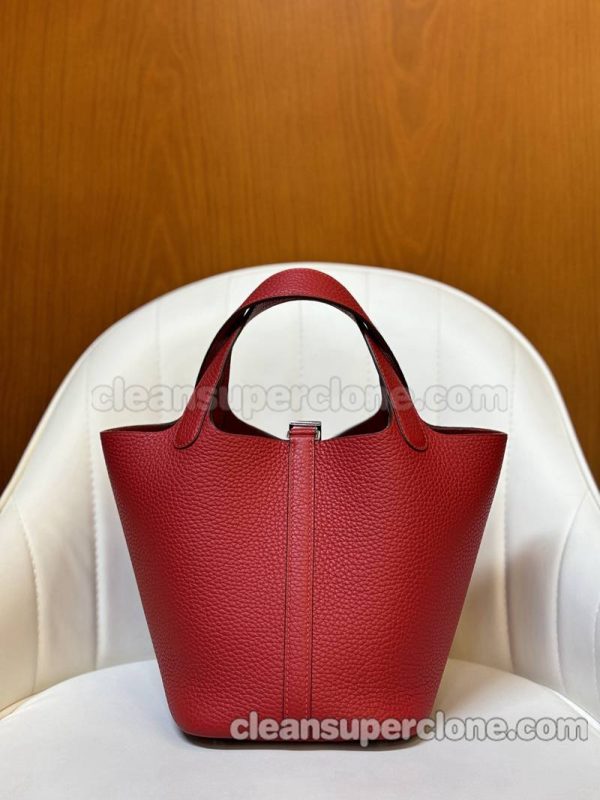 Handbag bag replica details and pricing red Hermes cowhide women 8