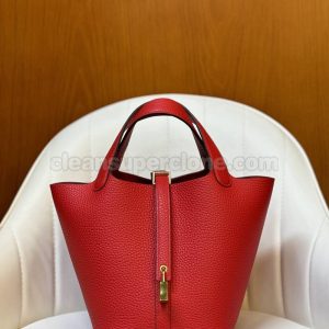 Hermes bag Super Clone picture and price Heart red Handbag cowhide women