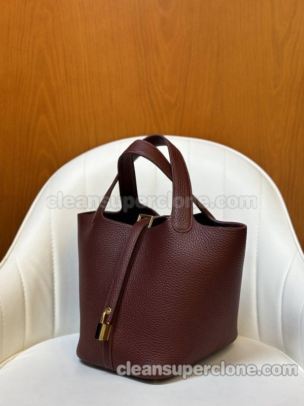 Handbag bag replica details and pricing Bordeaux wine red Hermes cowhide women 6