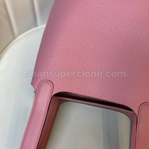 Hermes bag Super Clone picture and price sakura pink Handbag cowhide women