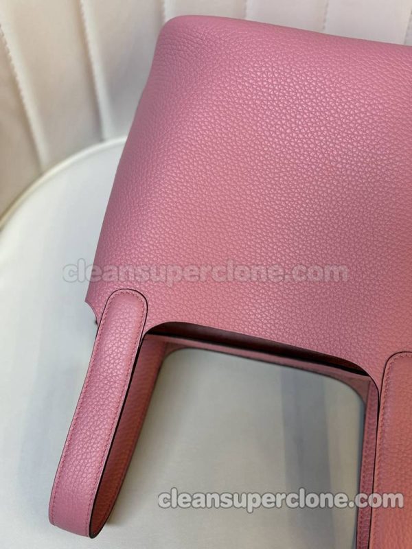 Hermes bag Super Clone picture and price sakura pink Handbag cowhide women