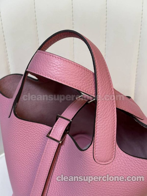 Hermes bag Super Clone picture and price sakura pink Handbag cowhide women 3