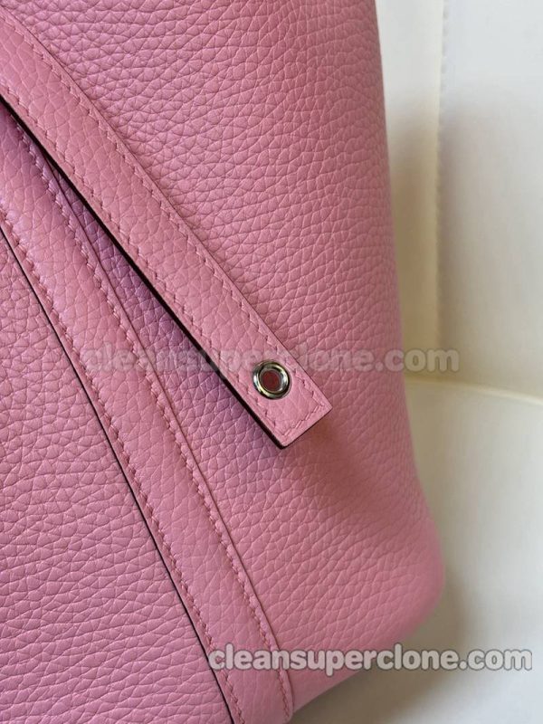 Hermes bag Super Clone picture and price sakura pink Handbag cowhide women 8