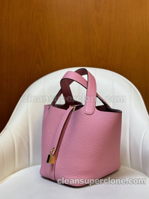 Handbag bag replica details and pricing sakura pink Hermes cowhide women 5