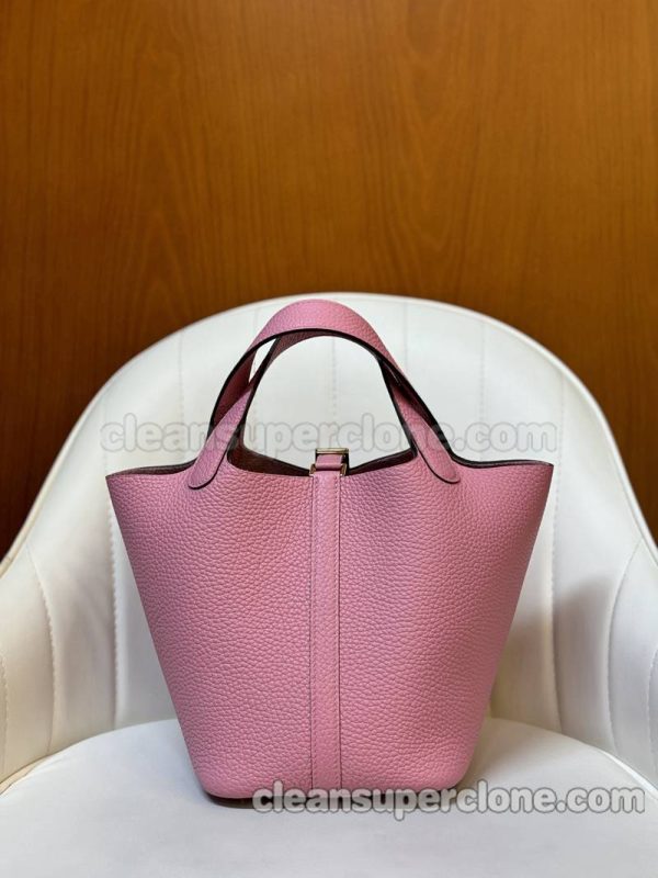 Handbag bag replica details and pricing sakura pink Hermes cowhide women 6