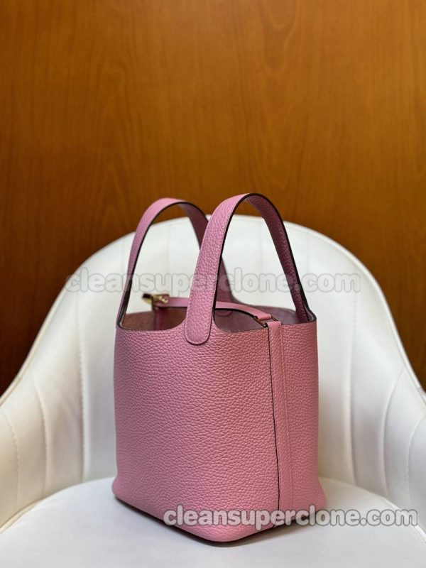 Handbag bag replica details and pricing sakura pink Hermes cowhide women 7