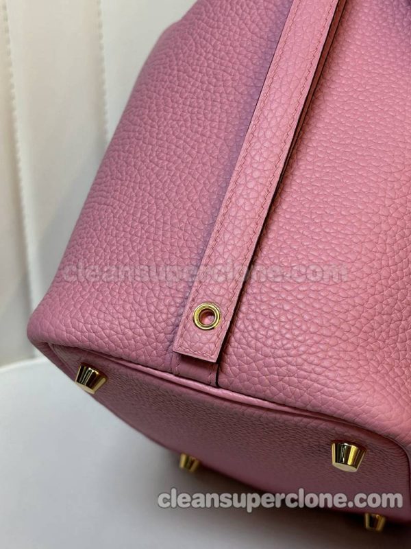 Handbag bag replica details and pricing sakura pink Hermes cowhide women 9